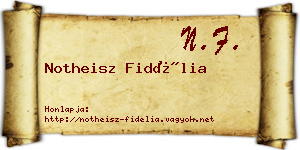 Notheisz Fidélia névjegykártya